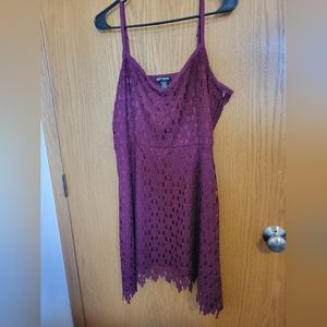 Hot topic skull lace maroon dress size xxl